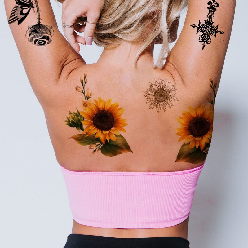 MECOLOUR Printable Temporary Tattoo Paper 8.5""X11""-10 sets for Inkjet printer DIY Image Transfer Decal Paper for Skin, For Celebrate Festivals, Parties, Birthday Bashes,New Year - Image 3